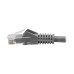 Tripp Lite N201-06N-GY Cat6 Gigabit Snagless Molded (UTP) Ethernet Cable (RJ45 M/M), PoE, Gray, 6-in. (15.24 cm)