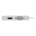 Tripp Lite U444-06N-HDV4K USB-C Multiport Adapter (M/3xF) - 4K HDMI, DVI, VGA, HDCP, White
