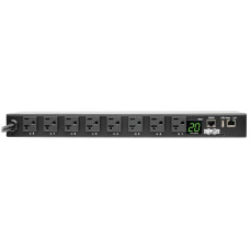 Tripp Lite 1.9kW Single-Phase Switched PDU, LX Platform Interface, 120V Outlets (8 5-15/20R), NEMA L5-20P, 12 ft. Cord, 1U Rack, TAA