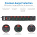 Tripp Lite ECO-Surge 7-Outlet Surge Protector, 6 ft. Cord, 1080 Joules, 6 Individually Controlled Outlets, Black Housing