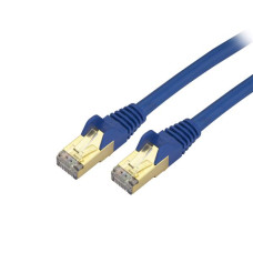 StarTech.com 10ft CAT6a Ethernet Cable - 10 Gigabit Shielded Snagless RJ45 100W PoE Patch Cord - 10GbE STP Network Cable w/Strain Relief - Blue Fluke Tested/Wiring is UL Certified/TIA