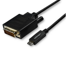 StarTech.com 10ft (3m) USB C to DVI Cable - 1080p (Single Link) USB Type-C (DP Alt Mode HBR2) to DVI-Digital Video Adapter Cable - Works w/ Thunderbolt 3 - Laptop to DVI Monitor/Display