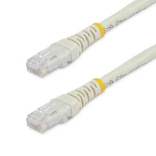 StarTech.com 100ft CAT6 Ethernet Cable - White CAT 6 Gigabit Ethernet Wire -650MHz 100W PoE RJ45 UTP Molded Network/Patch Cord w/Strain Relief/Fluke Tested/Wiring is UL Certified/TIA
