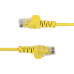 StarTech.com 1ft Yellow Slim CAT6 Ethernet Cable, Snagless, 100W PoE, UTP, LSZH, 28AWG Bare Copper Wire, Slim RJ45 Network Patch Cord w/Strain Reliefs, Fluke Tested