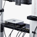 StarTech.com Rolling TV Cart/Stand On Wheels For 60-100inch Flat Screens Up To 220lb (100kg), Height Adjustment via Hand Crank, Mobile/Portable Trolley Mount
