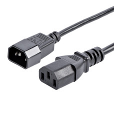 StarTech.com 6ft (2m) Power Extension Cord, C14 to C13, 10A 125V, 18AWG, Computer Power Cord Extension, IEC-320-C14 to IEC-320-C13 AC Power Cable Extension for Power Supply, UL Listed