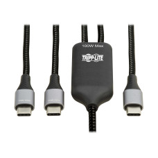 Tripp Lite U420P-2X6-100W USB-C Charging Cable/Splitter (M/2xM) - 100W PD Charging, 6 ft. (1.8 m)