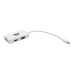 Tripp Lite P137-06N-HDVW Keyspan Mini DisplayPort to VGA/DVI/HDMI All-in-One Video Converter Adapter, White, 6-in. (15.24 cm)