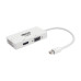 Tripp Lite P137-06N-HDVW Keyspan Mini DisplayPort to VGA/DVI/HDMI All-in-One Video Converter Adapter, White, 6-in. (15.24 cm)