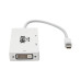 Tripp Lite P137-06N-HDVW Keyspan Mini DisplayPort to VGA/DVI/HDMI All-in-One Video Converter Adapter, White, 6-in. (15.24 cm)