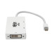 Tripp Lite P137-06N-HDVW Keyspan Mini DisplayPort to VGA/DVI/HDMI All-in-One Video Converter Adapter, White, 6-in. (15.24 cm)