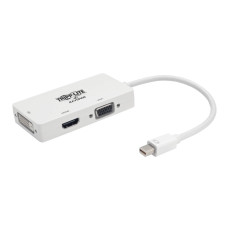 Tripp Lite P137-06N-HDVW Keyspan Mini DisplayPort to VGA/DVI/HDMI All-in-One Video Converter Adapter, White, 6-in. (15.24 cm)