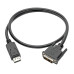 Tripp Lite P581-003 DisplayPort to DVI Adapter Cable (DP with Latches to DVI-D Single Link M/M), 3 ft. (0.9 m)