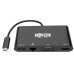 Tripp Lite U444-06N-HV4GUB USB-C Multiport Adapter - 4K HDMI, VGA, USB-A, GbE, HDCP, Black