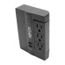 Tripp Lite Protect It! 6-Outlet Surge Protector with 3 Rotatable Outlets – Direct Plug-In, 1080 Joules, 2 USB Ports