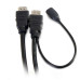 C2G 56792 HDMI cable 4.5 m HDMI, USB Micro-B HDMI, USB-A, USB Micro-B Black
