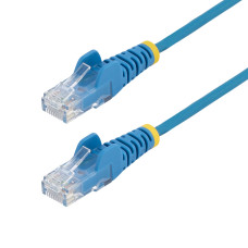 StarTech.com 5ft Blue Slim CAT6 Ethernet Cable, Snagless, 100W PoE, UTP, LSZH, 28AWG Bare Copper Wire, Slim RJ45 Network Patch Cord w/Strain Reliefs, Fluke Tested