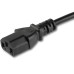 StarTech.com 10ft (3m) Computer Power Cord, Flat NEMA 5-15P to C13, 10A 125V, 18AWG, Black Replacement AC Power Cord, Printer Power Cord, PC Power Supply Cable, Monitor Power Cable - UL Listed