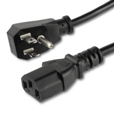 StarTech.com 10ft (3m) Computer Power Cord, Flat NEMA 5-15P to C13, 10A 125V, 18AWG, Black Replacement AC Power Cord, Printer Power Cord, PC Power Supply Cable, Monitor Power Cable - UL Listed