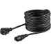 StarTech.com 15ft (4.5m) Computer Power Cord, Flat NEMA 5-15P to C13, 10A 125V, 18AWG, Black Replacement AC Power Cord, Printer Power Cord, PC Power Supply Cable, Monitor Power Cable - UL Listed