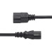 StarTech.com 1ft (30cm) Power Extension Cord, IEC 60320 C14 to IEC 60320 C13 PDU Power Cord, 10A 250V, 18AWG, Black Extension Cable, AC Power Cable for PDU/Power Supply - UL Listed Components