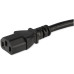 StarTech.com 10ft (3m) Computer Power Cord, Right Angle NEMA 5-15P to C13, 10A 125V, 18AWG, Black Replacement AC Power Cord, Printer Power Cord, PC Power Supply Cable, Monitor Power Cable - UL Listed