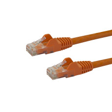 StarTech.com 10ft CAT6 Ethernet Cable - Orange CAT 6 Gigabit Ethernet Wire -650MHz 100W PoE RJ45 UTP Network/Patch Cord Snagless w/Strain Relief Fluke Tested/Wiring is UL Certified/TIA