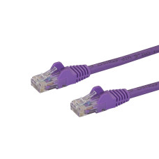 StarTech.com 10ft CAT6 Ethernet Cable - Purple CAT 6 Gigabit Ethernet Wire -650MHz 100W PoE RJ45 UTP Network/Patch Cord Snagless w/Strain Relief Fluke Tested/Wiring is UL Certified/TIA