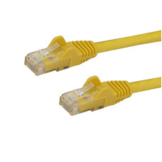 StarTech.com 10ft CAT6 Ethernet Cable - Yellow CAT 6 Gigabit Ethernet Wire -650MHz 100W PoE RJ45 UTP Network/Patch Cord Snagless w/Strain Relief Fluke Tested/Wiring is UL Certified/TIA