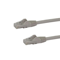 StarTech.com 7ft CAT6 Ethernet Cable - Grey CAT 6 Gigabit Ethernet Wire -650MHz 100W PoE RJ45 UTP Network/Patch Cord Snagless w/Strain Relief Fluke Tested/Wiring is UL Certified/TIA