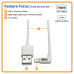 Tripp Lite M100-003-LRA-WH USB-A to Right-Angle Lightning Sync/Charge Cable, MFi Certified - White, M/M, USB 2.0, 3 ft. (0.91 m)