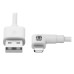 Tripp Lite M100-003-LRA-WH USB-A to Right-Angle Lightning Sync/Charge Cable, MFi Certified - White, M/M, USB 2.0, 3 ft. (0.91 m)