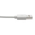 Tripp Lite M100-003-LRA-WH USB-A to Right-Angle Lightning Sync/Charge Cable, MFi Certified - White, M/M, USB 2.0, 3 ft. (0.91 m)