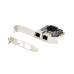 StarTech.com 2-Port Gigabit PCIe Network Adapter Card, 10/100/1000Mbps PCI Express NIC, Dual Realtek RTL8111H, Works with Windows and Linux, TAA Compliant