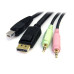 StarTech.com 6ft 4-in-1 USB DisplayPort KVM Switch Cable w/ Audio & Microphone