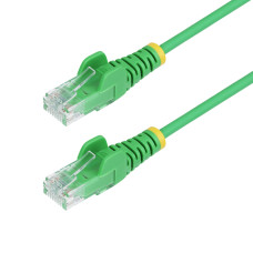 StarTech.com 10ft Green Slim CAT6 Ethernet Cable, Snagless, 100W PoE, UTP, LSZH, 28AWG Bare Copper Wire, Slim RJ45 Network Patch Cord w/Strain Reliefs, Fluke Tested
