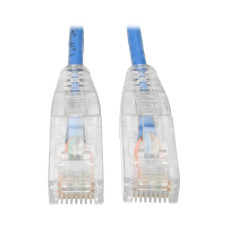 Tripp Lite N201-S10-BL Cat6 Gigabit Snagless Slim UTP Ethernet Cable (RJ45 M/M), PoE, Blue, 10 ft. (3.05 m)
