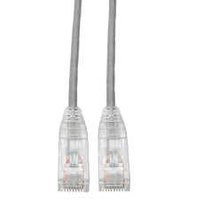 Tripp Lite N201-S02-GY Cat6 Gigabit Snagless Slim UTP Ethernet Cable (RJ45 M/M), PoE, Gray, 2 ft. (0.61 m)