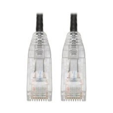 Tripp Lite N201-S01-BK Cat6 Gigabit Snagless Slim UTP Ethernet Cable (RJ45 M/M), PoE, Black, 1 ft. (0.31 m)