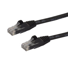 StarTech.com 75ft CAT6 Ethernet Cable - Black CAT 6 Gigabit Ethernet Wire -650MHz 100W PoE RJ45 UTP Network/Patch Cord Snagless w/Strain Relief Fluke Tested/Wiring is UL Certified/TIA
