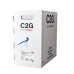C2G 1000ft (304.8m) TAA-Compliant Cat6a Bulk Shielded (STP) Ethernet Network Cable with Solid Conductors - Plenum CMP-Rated - Blue