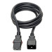 Tripp Lite P036-L06 Power Extension Cord, Locking C19 to C20 - Heavy-Duty, 20A, 100-250V, 12 AWG, 6 ft. (1.83 m), Black
