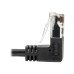 Tripp Lite N201-SR1-BK Right-Angle Cat6 Gigabit Snagless Molded Slim UTP Ethernet Cable (RJ45 M/M), Black, 1 ft. (0.31 m)
