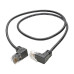 Tripp Lite N201-SR1-BK Right-Angle Cat6 Gigabit Snagless Molded Slim UTP Ethernet Cable (RJ45 M/M), Black, 1 ft. (0.31 m)