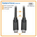 Tripp Lite U420-010 USB-C Cable (M/M) - USB 3.2, Gen 1 (5 Gbps), Thunderbolt 3 Compatible, 10 ft. (3.05 m)