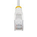 StarTech.com 1ft White Slim CAT6 Ethernet Cable, Snagless, 100W PoE, UTP, LSZH, 28AWG Bare Copper Wire, Slim RJ45 Network Patch Cord w/Strain Reliefs, Fluke Tested