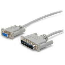 StarTech.com 10 ft Cross Wired DB9 to DB25 Serial Null Modem Cable - F/M
