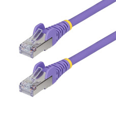 StarTech.com 10ft Purple CAT6a Ethernet Cable, Snagless RJ45, 10GbE, 100W PoE++, S/FTP, LSZH, 27AWG Pure Bare Copper Wire, 500MHz, Shielded Network Patch Cord w/Strain Reliefs, Fluke Tested/ETL Verified