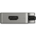 StarTech.com USB C Multiport Video Adapter - 4K 60Hz UHD Portable 5-in-1 USB Type C to HDMI 2.0, Mini DisplayPort, VGA or DVI (1080p) - 95W PD Passthrough - Cable Management - Aluminum
