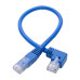 Tripp Lite Left-Angle Cat6 Gigabit Molded UTP Ethernet Patch Cable (RJ45 Left-Angle M to RJ45 M), Blue, 0.31 m